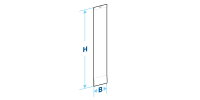 Breiten- und H&ouml;henkennzeichnung Vertikal-Lamelle